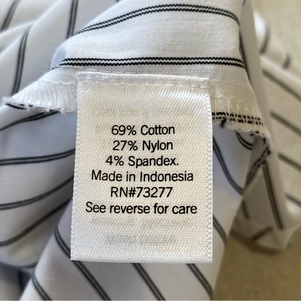 Nine West Striped Structured Button Down Long Sle… - image 8